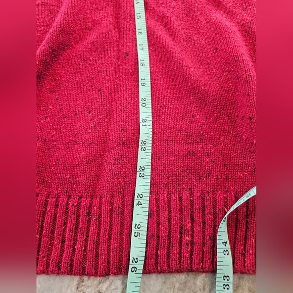 Crown & Ivy Womens Red Speckled Knit Sweater Long Sleeve Crew Neck Acrylic Med - Picture 8 of 10